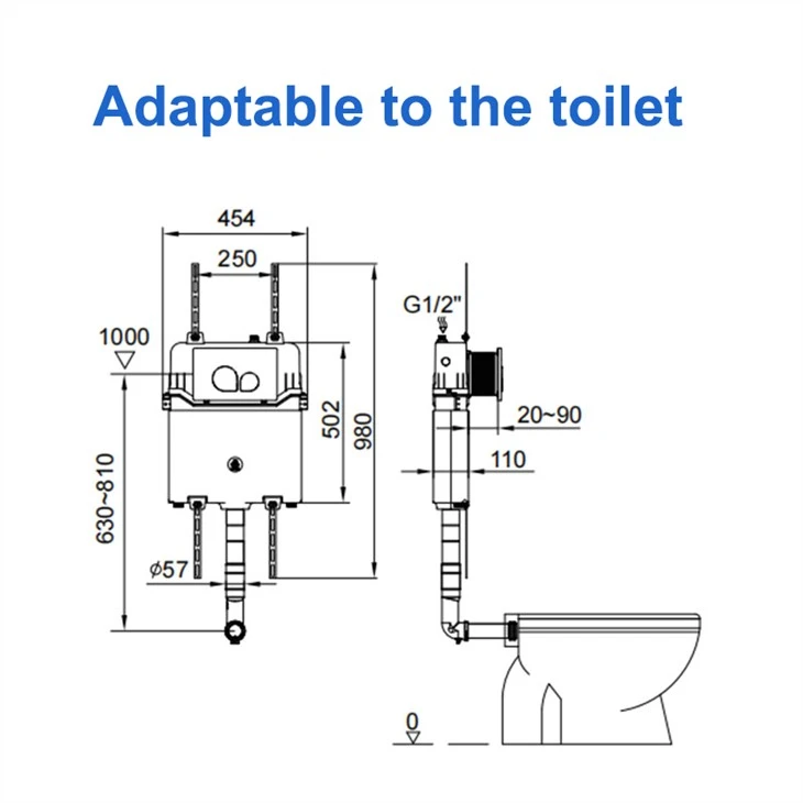 in wall toilet cistern