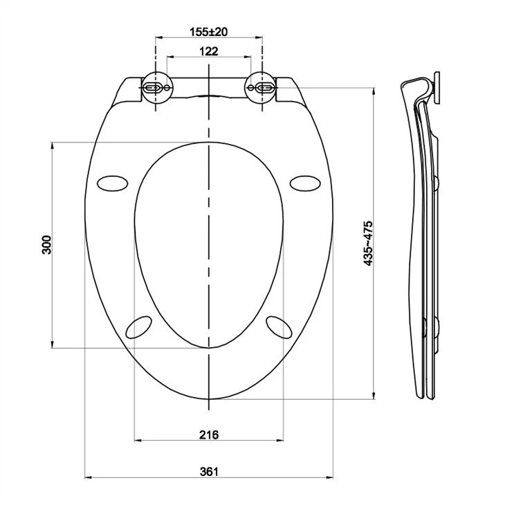 easy release toilet seat